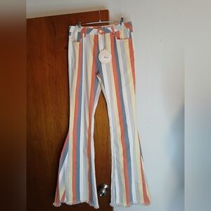 Striped Flare & Wide Leg Jeans
